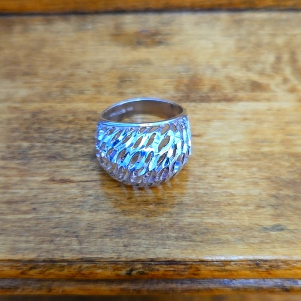 Vintage Vargas Sterling Silver Cut Dome Ring